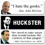 Mike Huckabee the Huckster Bumper Stickers and T-Shirts - Election Gear!