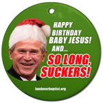 Click for President Bush's Last White House Christmas Ornament