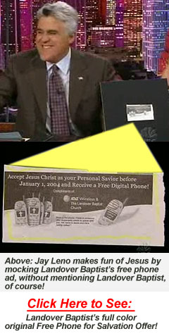 Jay Leno Uses Landover Baptist's Free Digital Phone Offer on the Tonight Show
