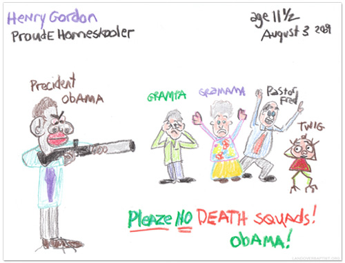 Click Here for a Larger Image of This Christian Child's Nightmare About Obama's Death Squads