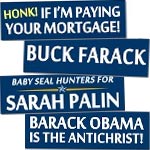 Humorous Political Bumper Stickers - Pick a Side and Roll With It!