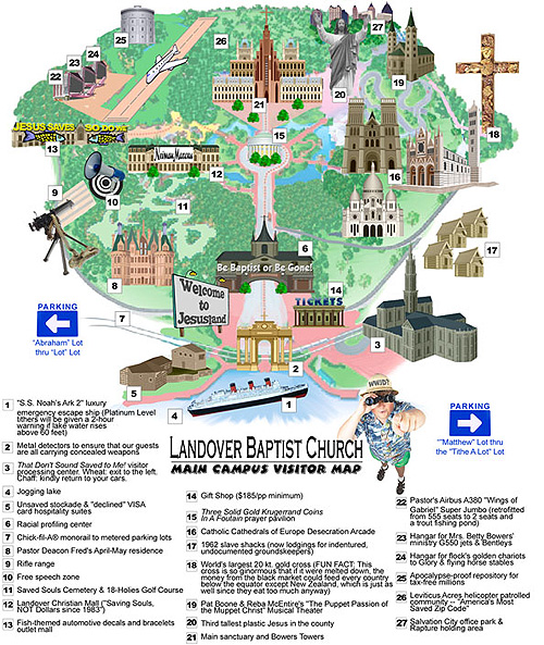 A Map of the Landover Baptist Church Campus!