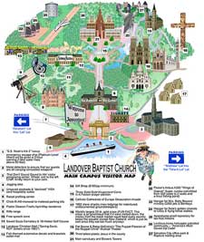 View the Church Campus Map of Landover Baptist