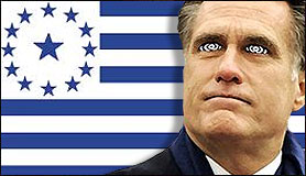 Mitt Romney With Mormon Flag