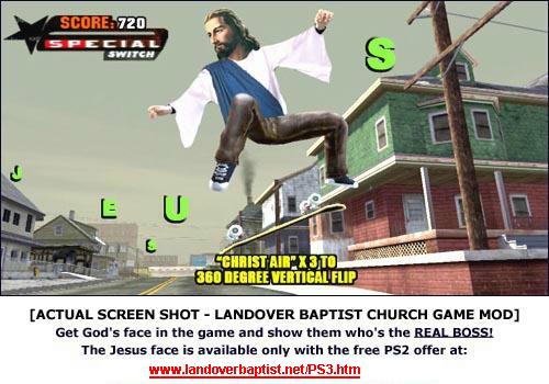 Tony Hawk Jesus Mod for PS3 Skating