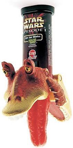 Read about the Jar Jar Binks Lewd Candy Sex Tongue that we had pulled from store shelves