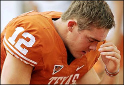 Colt McCoy is Deep in Prayer to Jesus, who has a plan for him on the field today!